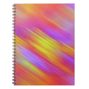 Caderno Espiral Trendy Neon Bright Red Pink Abstrato