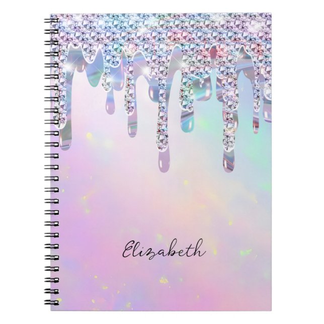 Caderno Espiral Trendy Rainbow Glitter Drives Holographic (Frente)