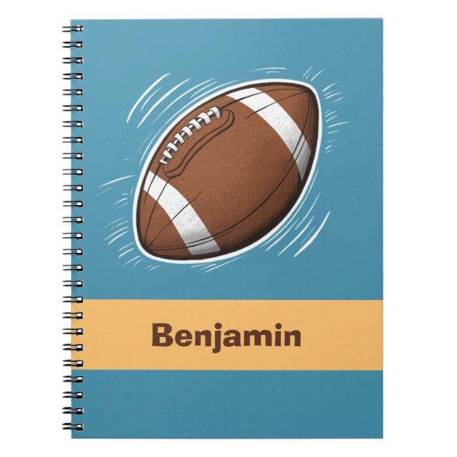 Caderno Espiral Trendy Sport Boy American Football Personalizado (Frente)