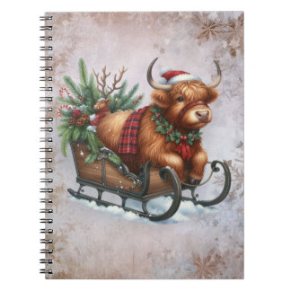 Caderno Espiral Trenó de Natal do Boi das Terras Altas