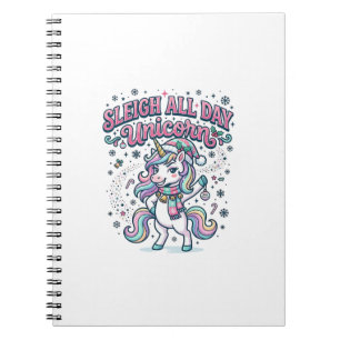 Caderno Espiral Trenó de Unicórnio Todo o Dia Mercadoria Encantado