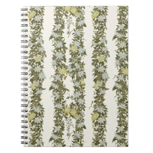 Caderno Espiral Trepadeira de Maracujá Botânica, Creme Oliva