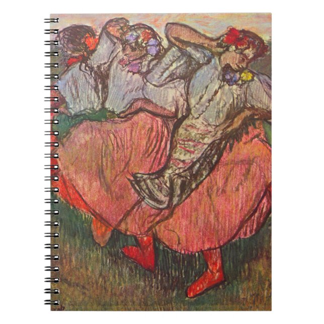 Caderno Espiral Três dançarinos russos por Edgar Degas (Frente)