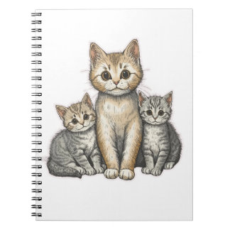 Caderno Espiral Três Gatinhos