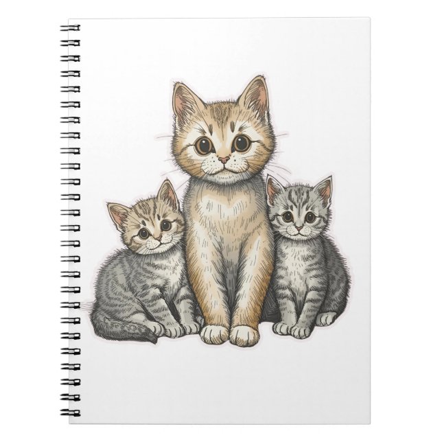 Caderno Espiral Três Gatinhos (Frente)