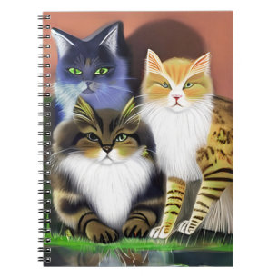 Caderno Espiral Três Gatos com Atitude