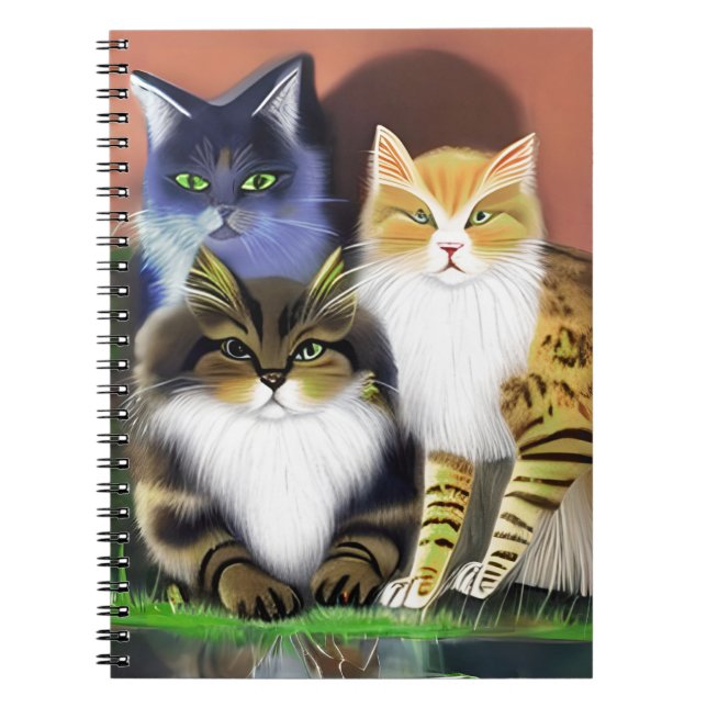 Caderno Espiral Três Gatos com Atitude (Frente)