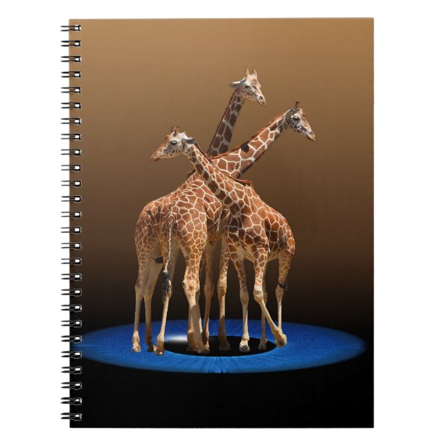 CADERNO ESPIRAL TRÊS GIRAFAS (Frente)