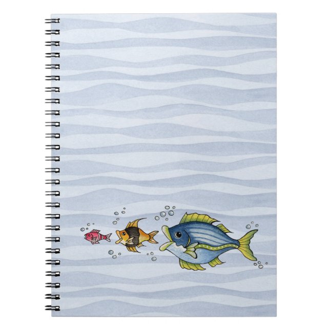 Caderno Espiral Três Peixes - Notebook (Frente)