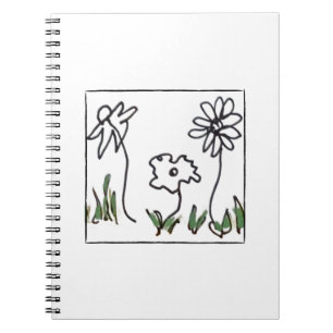 Caderno Espiral Três Pequenas Flores