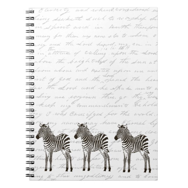 Caderno Espiral Três Zebras (Frente)