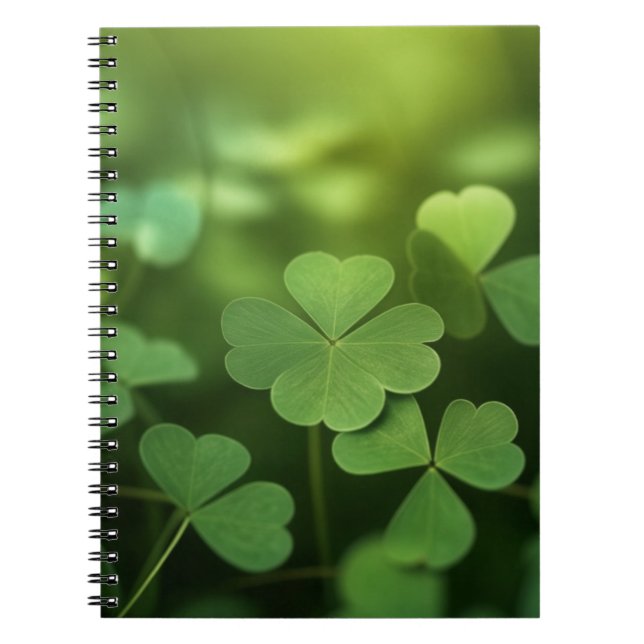 Caderno Espiral Trevo de Quatro Folhas Sortudo (Frente)