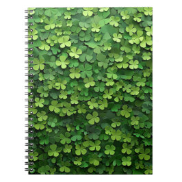 CADERNO ESPIRAL TREVO DE TRÊS FOLHAS CELTA IRLANDÊS VERDE