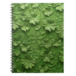 CADERNO ESPIRAL TREVO DE TRÊS FOLHAS CELTA IRLANDESA VERDE