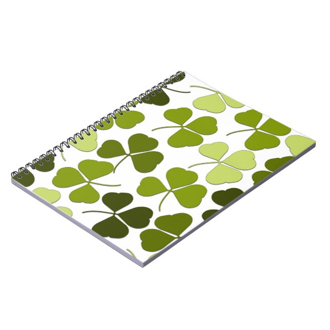 Caderno Espiral Trevo Verde em uma Variedade de Tons (Left Side)