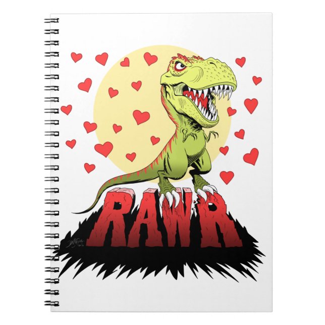 Caderno Espiral Trex Rawr (Frente)