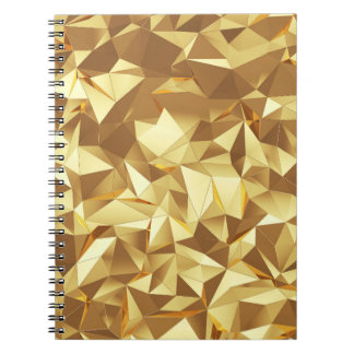 Caderno Espiral Triângulo Dourado: Textura de fundo Abstrato.