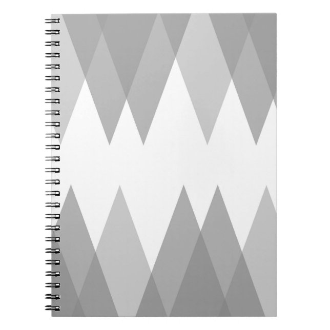 Caderno Espiral triângulos de cinza (Frente)