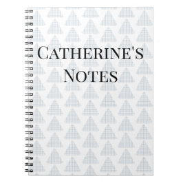 Caderno Espiral Triângulos Tartan Azuis