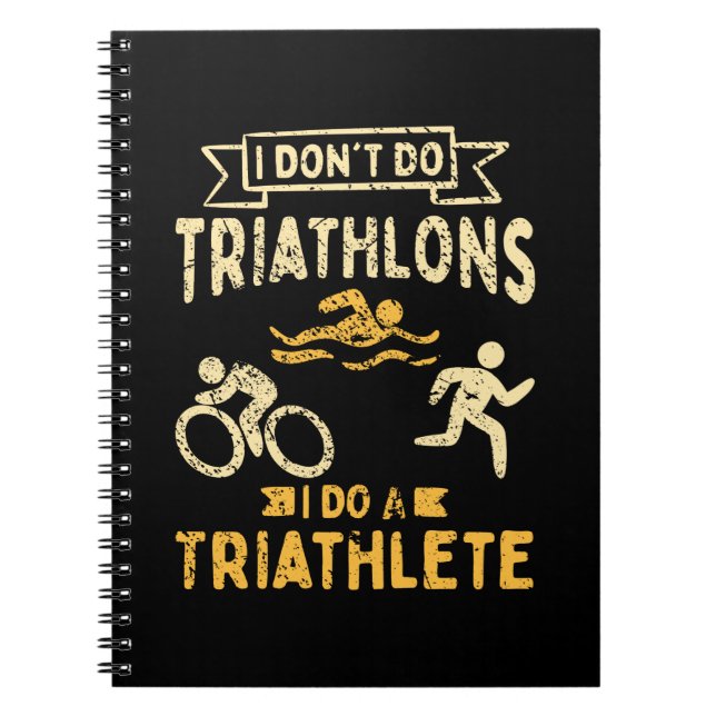 Caderno Espiral Triathlon Triathlete (Frente)