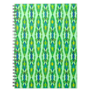 Caderno Espiral Tribal Batik - Mint, Emerald Green e Blue