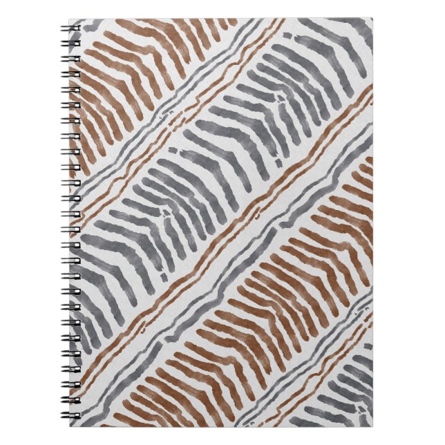 Caderno Espiral Tribal Boho Listrado (Frente)