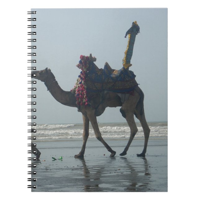 Caderno Espiral Tribal Camel Ride: Areia e Mar Morning (Frente)