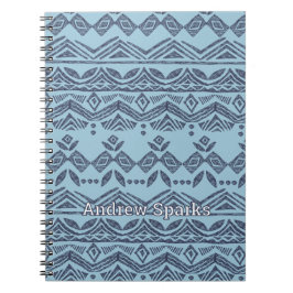 Caderno Espiral Tribal Hawaiian Stripes Surf de Madeira Motif em A