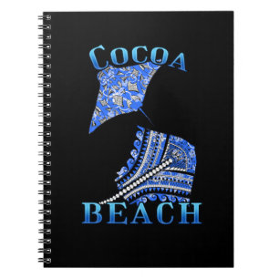 Caderno Espiral Tribal Stingray de férias na Flórida de Ccoa Beach