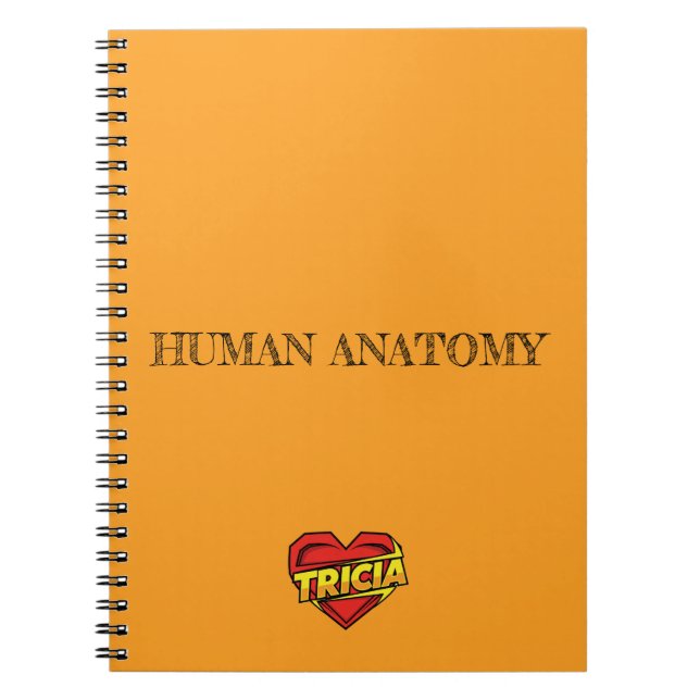 Caderno Espiral Tricia Heart Orange (Frente)