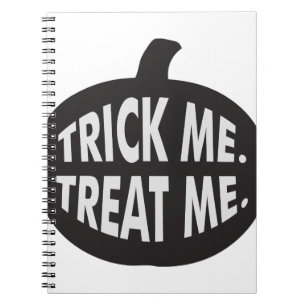 Caderno Espiral Trick Me Tratar B/W