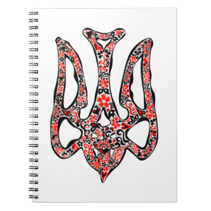 Caderno Espiral Trident Trident Nacional Ucraniano trizub estiliza