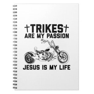 Caderno Espiral Trike Motorcycle Sayings Triker Trikes Gift Idea
