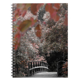 Caderno Espiral Trilha da Passagem da Ponte na Fotografia da Natur
