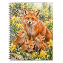 Trio de Raposas em Aquarela – Vida Selvagem Rústic
