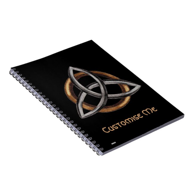 Caderno Espiral Triquetra (Castanho/Prata) (Lado Direito)
