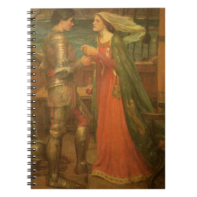 Caderno Espiral Tristan e Isolde por John William Waterhouse (Frente)