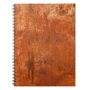 Caderno Espiral Triturar textura de metal enferrujado. Corrosão e