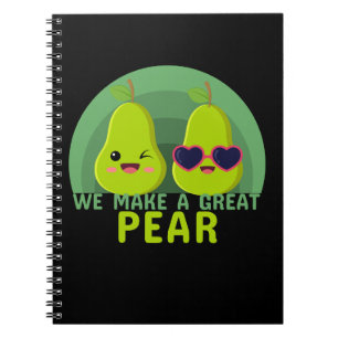 Caderno Espiral Trocadilho Divertido de Fruta Kawaii