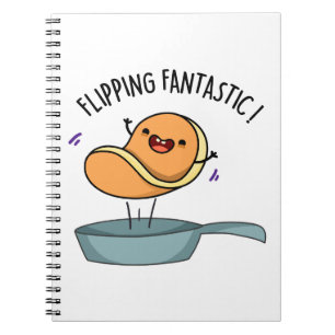 Caderno Espiral Trocadilho Fantástico de Panqueca Engraçado