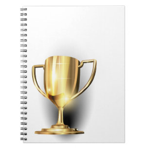 Caderno Espiral Troféu Dourado