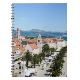 Caderno Espiral Trogir seafront promenade - Dalmácia, Croácia