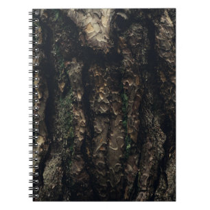 Caderno Espiral Tronco de árvore marrom e preta