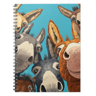 Caderno Espiral Tropa do Burro Excêntrico - Ilustração Colorida de