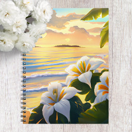 Caderno Espiral Tropical Beach, Hawaii Notebook