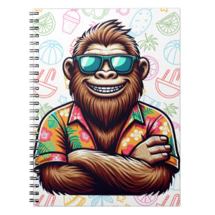 Caderno Espiral Tropical/Beach yeti/bigfoot