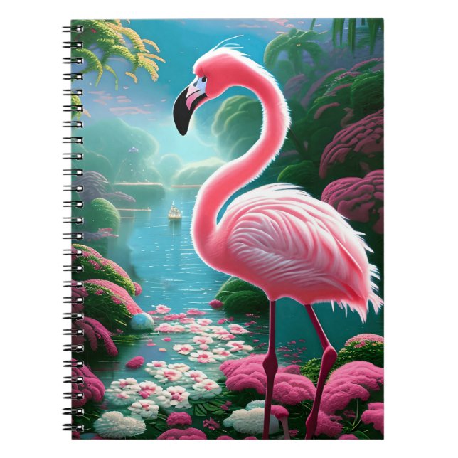 Caderno Espiral Tropical Flamingo-70852 Elegante (Frente)