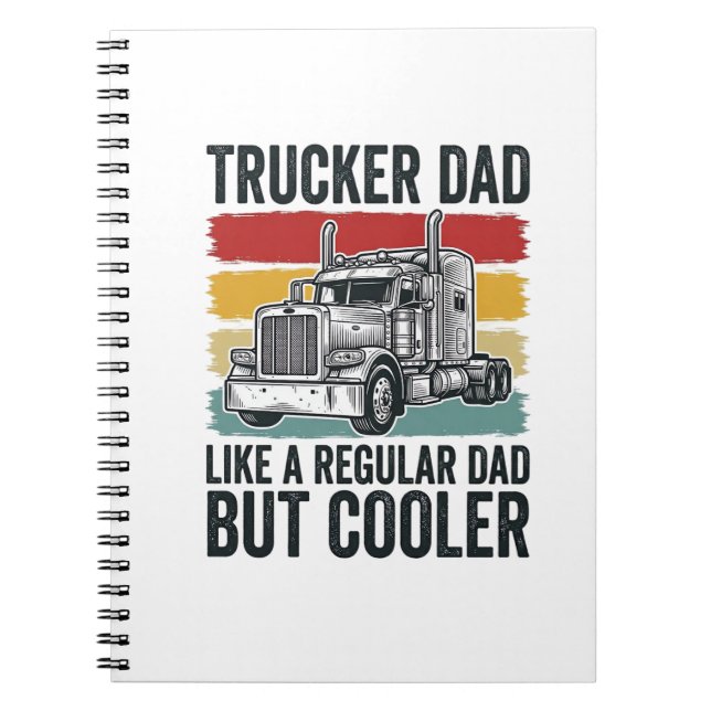 Caderno Espiral Trucker Dad Like a Regular Dad But Cooler Shirt_1 (Frente)