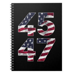 Caderno Espiral Trump 2024 45 47 Vintage EUA