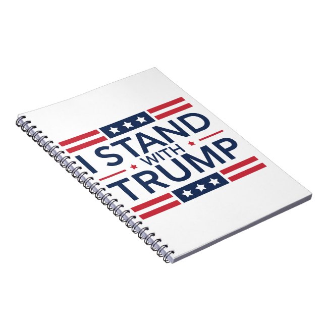 Caderno Espiral Trump 2024 Eu Estou Com Trump Support Presidente (Lado Direito)